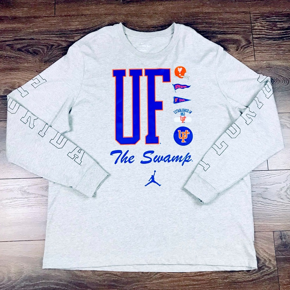 Nike Air Jordan University Of Florida The Swamp Men’s Long Sleeve Football Shirt
